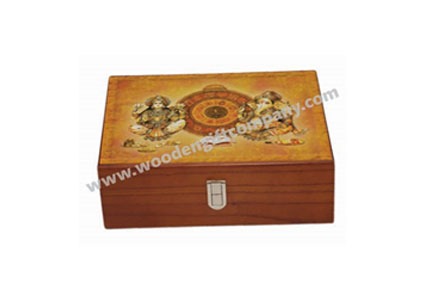 Rectangular MDF Box with top Lakshmi Ganesh design dital print