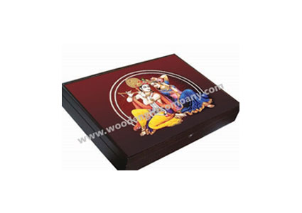 Rectangular MDF Box with top Radha Krishna design digital print