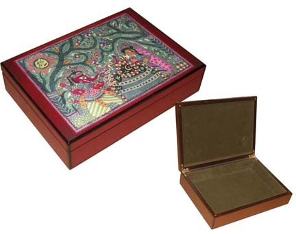 Rectangular MDF Box with top ganesh design
