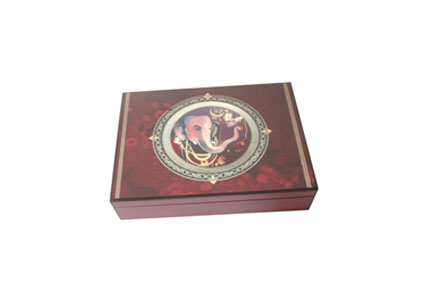 Rectangular MDF box with top Ganesh design digital print