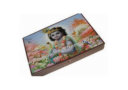 Rectangular MDF box with top Krishna design digital print