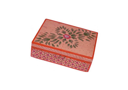 Rectangular MDF box with top and side flower desidn digital print