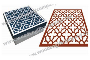 Square MDF/ wooden Box with top laser cut panel